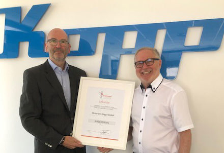 Unsere neuen Stifter 2019: Franz-Josef Fischer und ein Mitarbeiter der Heinrich Kopp GmbH